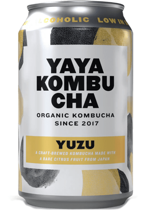 Yaya Kombucha Yuzu 330ml organic kombucha can with rare Japanese citrus fruit