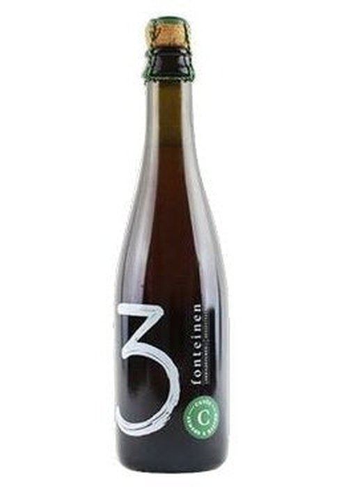 3 Fonteinen Oude Geuze Cuvee Armand & Gaston 375ml Belgian lambic beer bottle with green foil cork and white label