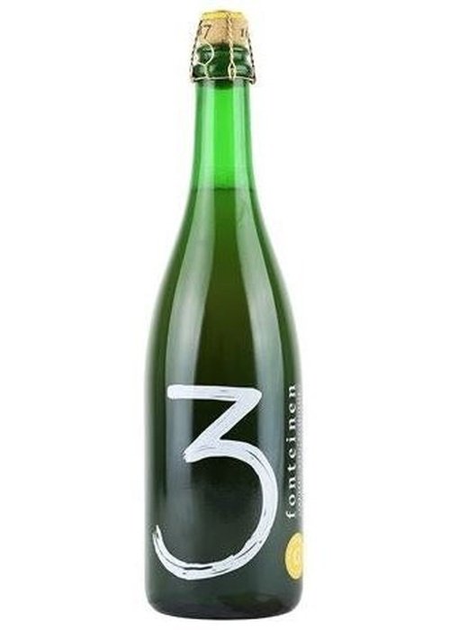3 Fonteinen Oude Geuze Golden Blend 750ml green glass beer bottle with cork and wire cage