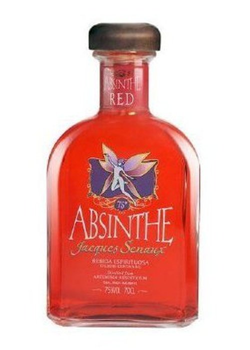 Jacques Senaux Absinthe Red 700ml bottle with winged label design