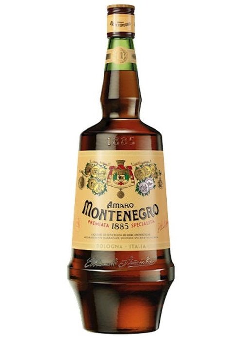 Amaro Montenegro 700ML dark amber liqueur bottle with cream label and gold cap