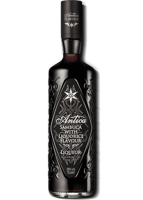 Antica Black Sambuca with Liquorice 700ml Liqueur bottle