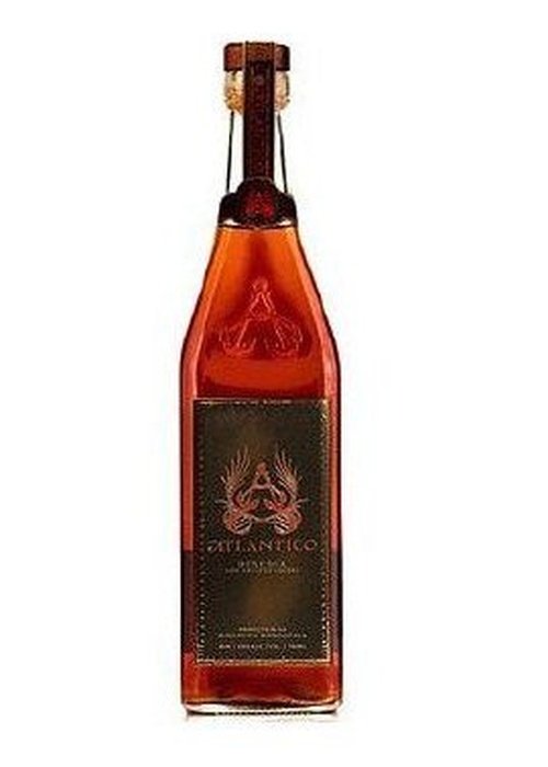 Atlantico Reserva Solera Style Rum 700ML amber bottle with cork stopper and gold foil seal