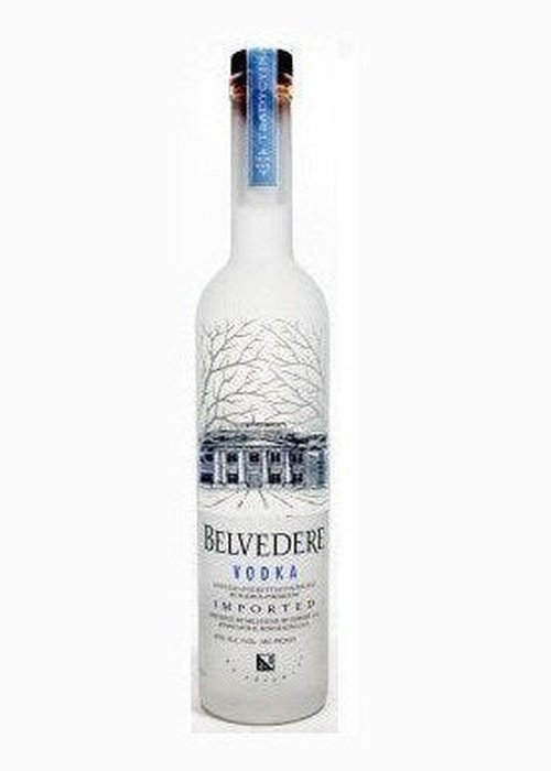 Belvedere Vodka 700ML clear glass bottle with blue-gray Presidential Palace label