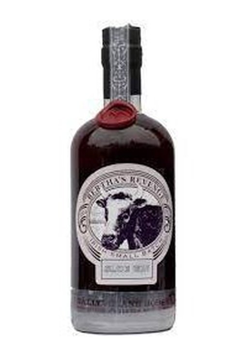 Bertha's Revenge Sloe Gin 500ml dark glass bottle with cow label and red wax seal