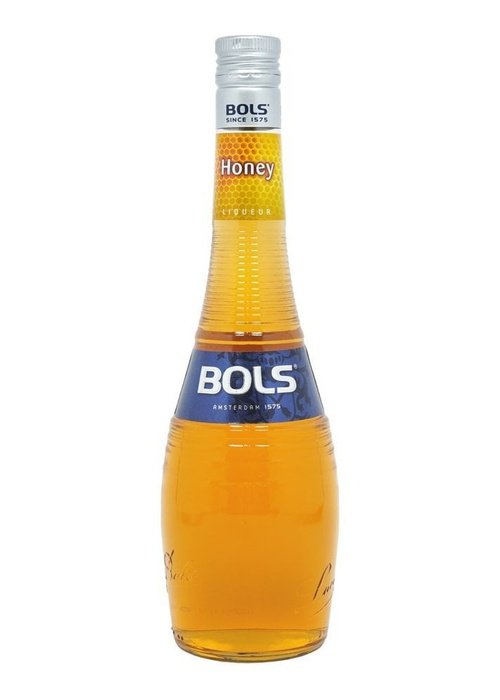 Bols Honey liqueur bottle with golden-amber liquid and honeycomb label