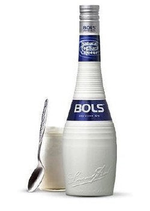 Bols Natural Yoghurt Liqueur 700ml white ridged bottle with silver cap and blue label