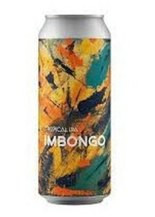 Boundary Imbongo Tropical IPA 440ml large can with vibrant yellow orange teal abstract paint splatter design