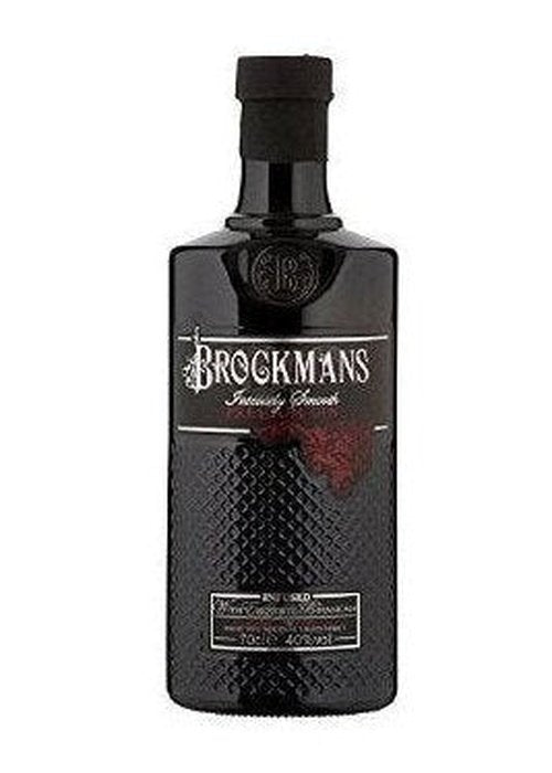 Brockmans Gin 700ML bottle with diamond-textured dark glass and berry label
