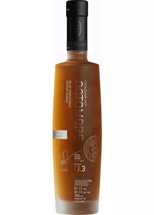 Bruichladdich Octomore 13.3 super heavily peated Islay single malt Scotch whisky bottle