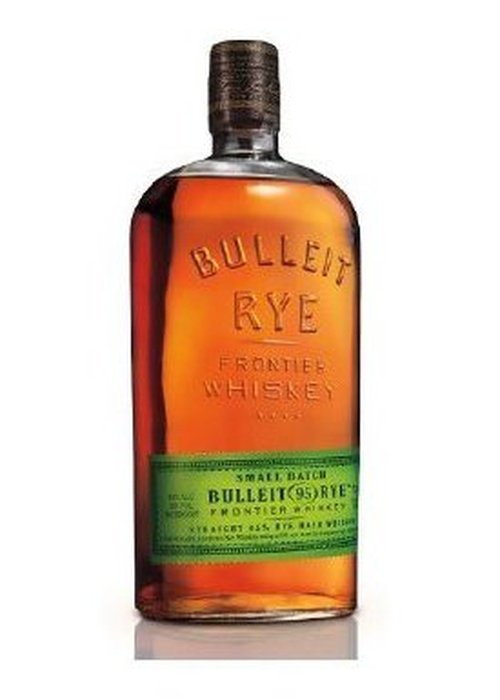 Bulleit Rye 700ML small batch straight rye whiskey bottle with green label