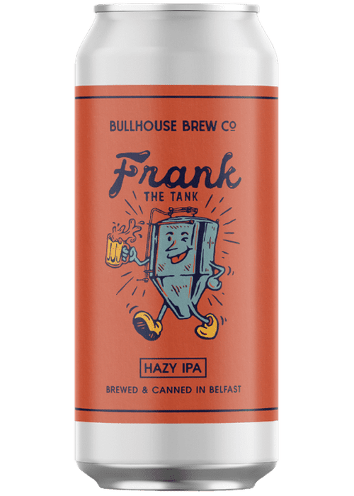 Bullhouse Frank the Tank 440ml Mosaic Hazy IPA can with cartoon fermenter mascot