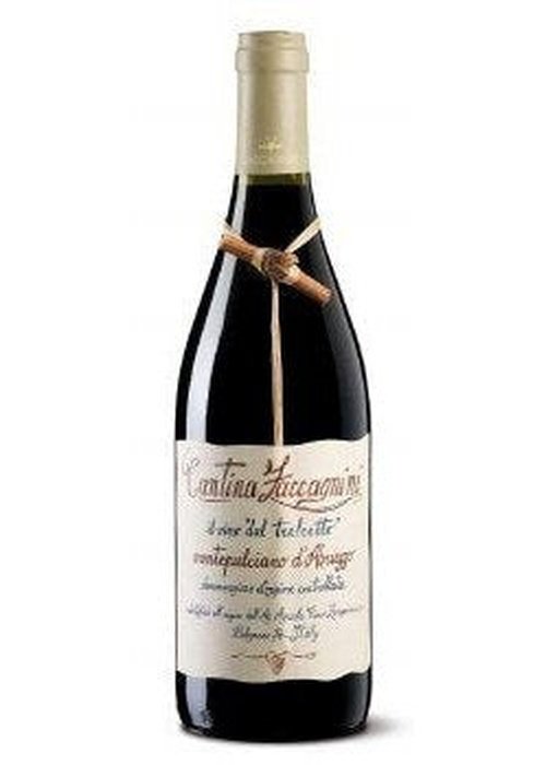 Cantina Zaccagnini Twiggy Montepulciano d'Abruzzo red wine bottle with twine bow and cork stopper