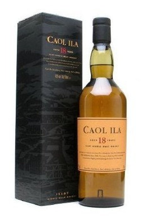 Caol Ila 18 Year Old Islay Single Malt Whisky bottle with black box