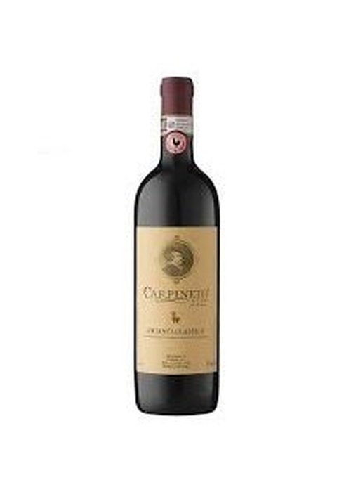 Carpineto Chianti Classico red wine bottle with beige label and maroon capsule