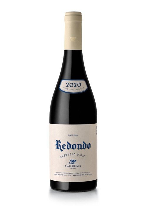 Casa Relvas Redondo 2020 Alentejo DOC red wine bottle with blue label