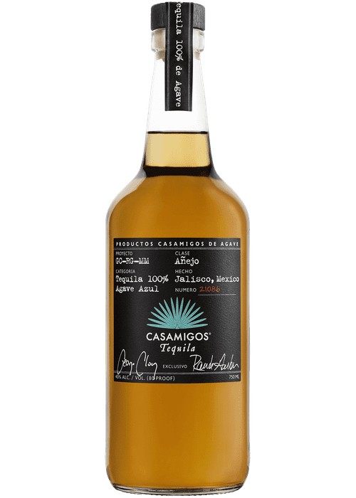 Casamigos Añejo Tequila 700ml bottle with black label and amber liquid