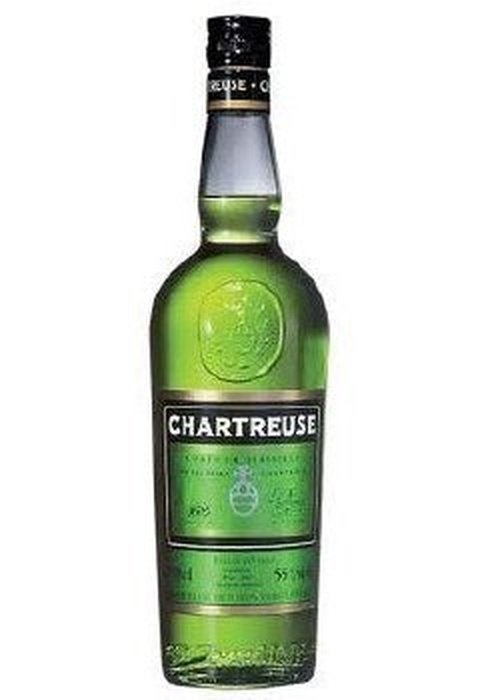 Chartreuse Green 700ML liqueur bottle with natural green liquid and black label