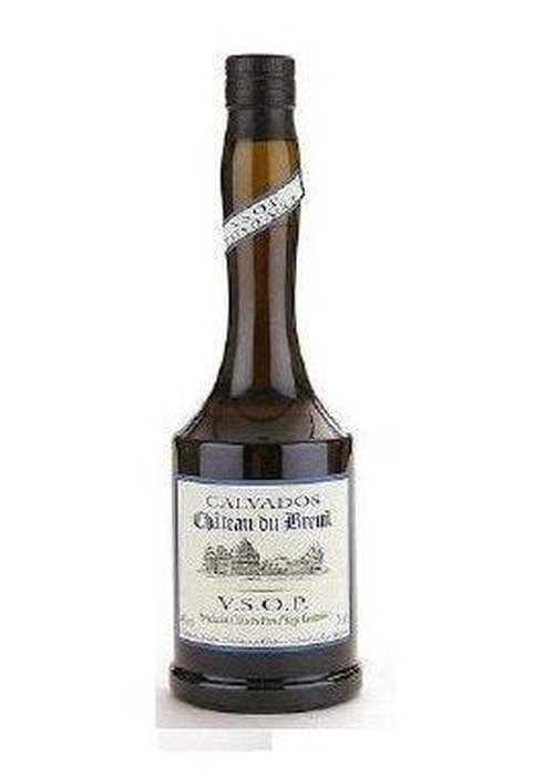 Chateau du Breuil Calvados V.S.O.P. 700ml dark glass bottle with cream label and silver foil seal