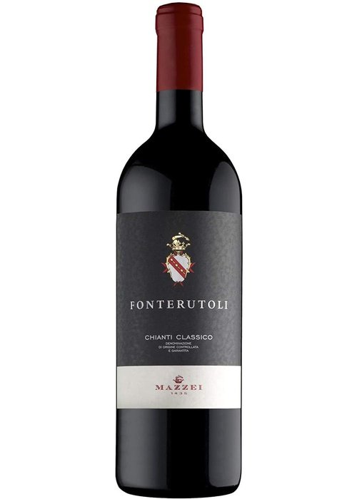 Mazzei Chianti Classico Fonterutoli red wine bottle with heraldic crest label