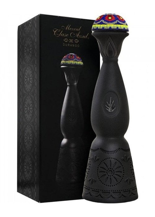 Clase Azul Mezcal Durango 700ml black ceramic bottle with beaded cap and gold lettering