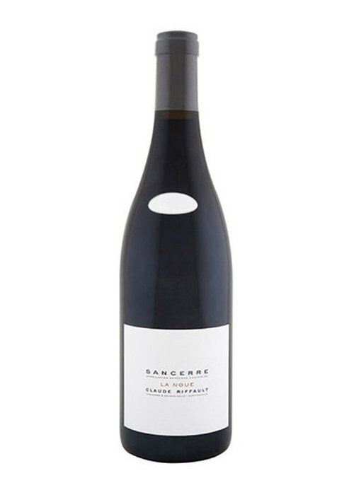 Claude Riffault La Noue Sancerre Rouge wine bottle with white label and gray foil capsule