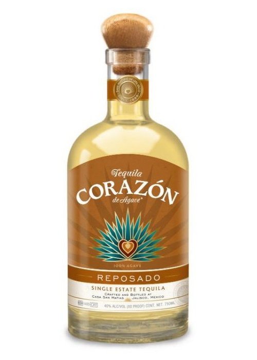 Corazon Reposado Tequila 700ml bottle with light amber agave spirit and sunburst label