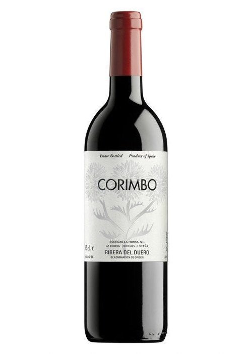 Corimbo Bodegas La Horra red wine bottle with botanical label