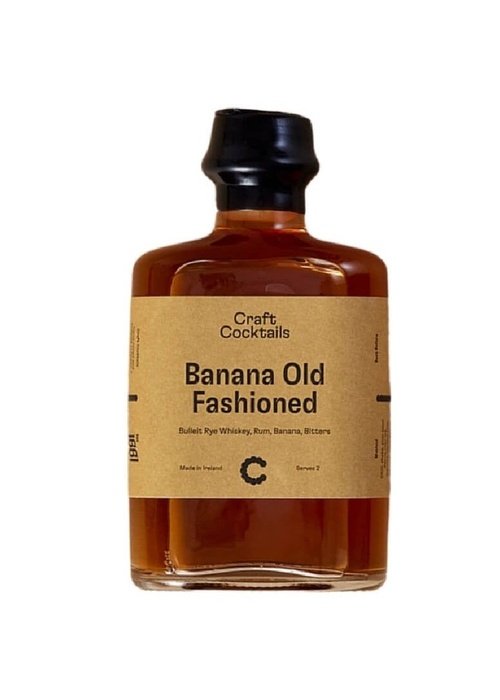 Craft Cocktails Banana Old Fashioned 200ml ready-to-drink cocktail with Bulleit Rye and banana