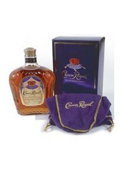 Crown Royal 700ml Canadian whiskey bottle with purple velvet pouch and gift box