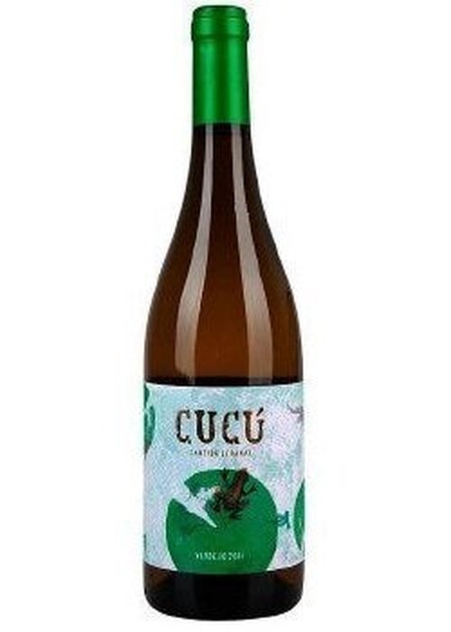 Barco del Corneta Cucú Verdejo white wine bottle with green frog label