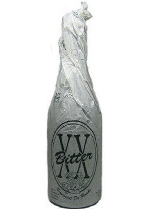 De Ranke XX Bitter 750ml Belgian blond ale bottle with silver wrap and hop label