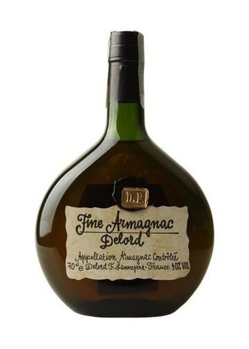 Delord Fine Armagnac 700ML dark glass bottle with cream label and gold seal
