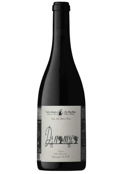 Filipa Pato Dinamica Baga red wine bottle with black capsule and gray label