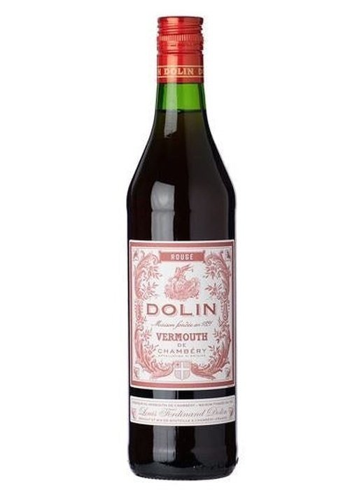 Dolin Vermouth Rouge 700ml fortified wine bottle with cream label and red cap