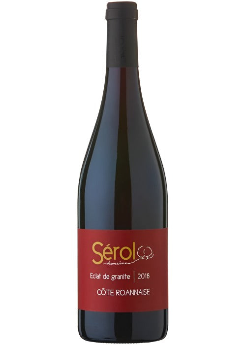 Domaine Serol Cote Ronnaise red wine bottle with Gamay grapes and granite terroir