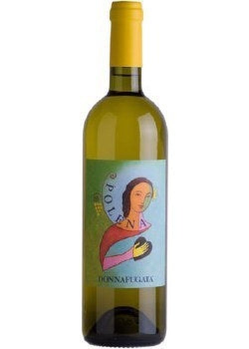 Donnafugata Sur Sur white wine bottle with Pollena label featuring woman illustration