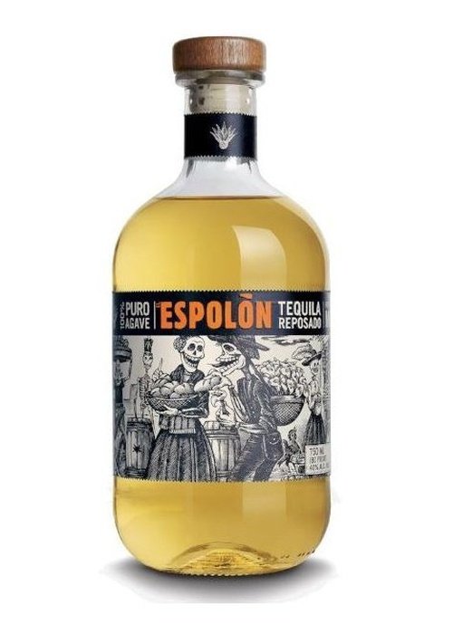 Espolon Tequila Reposado 700ml bottle with black label and agave symbol