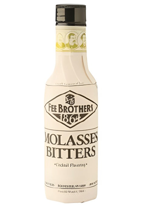 Fee Brothers Molasses Bitters 150ml bottle with cream label and black cap for cocktail flavoring