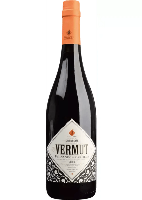 Fernando De Castilla Vermut 750ML fortified wine in dark glass with orange foil cap
