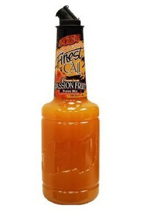 Finest Call Passion Fruit Puree 1L bottle with black pump dispenser