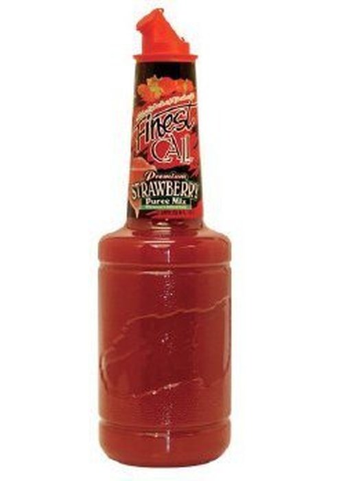 Finest Call 1L strawberry puree bottle for cocktails