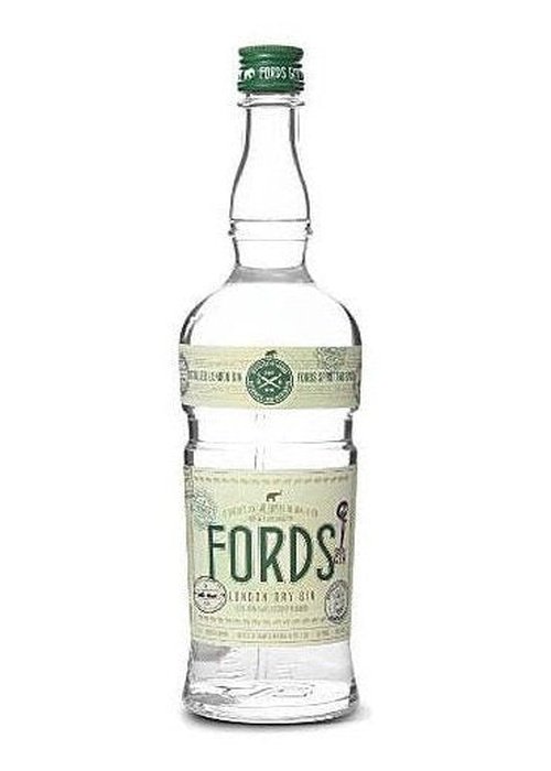 Fords Gin 700ml London Dry bottle with cream label and green cap