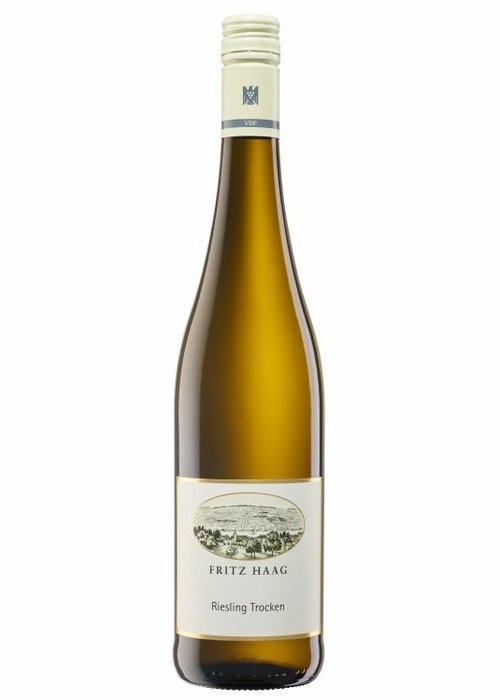 Fritz Haag Riesling Trocken white wine bottle with cream label and VDP seal