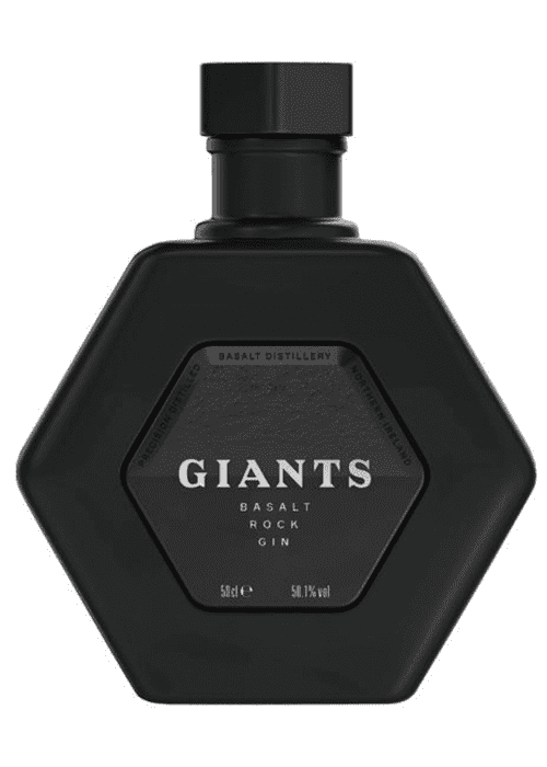 Giants Basalt Rock Gin black hexagonal bottle 50.1% ABV
