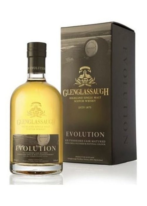 Glenglassaugh Evolution 700ml Highland Single Malt Scotch Whisky in Ex-Tennessee Cask Matured bottle and box