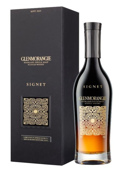Glenmorangie Signet Highland Single Malt Scotch Whisky 700ml bottle and box with gold label