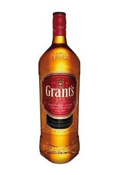 Grant's Family Reserve 700ml Scotch whisky bottle with red foil cap and gold label