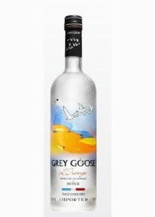 Grey Goose L'Orange Flavored Vodka 700ml bottle with orange slice label design