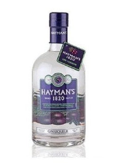 Hayman's 1820 Small Batch Gin Liqueur 700ml bottle with purple label and berry illustrations